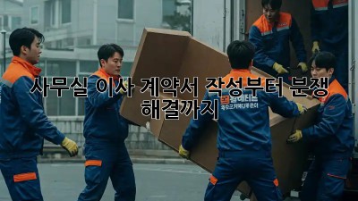 사무실 이사, 계약서 작성부터 분쟁 해결까지!