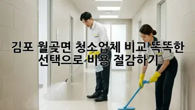 김포 월곶면 청소업체 비교: 똑똑한 선택으로 비용 절감하기